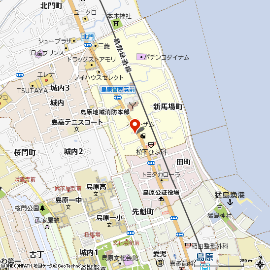 ミスタータイヤマン森田付近の地図